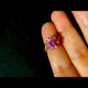 Rose gold colored ring